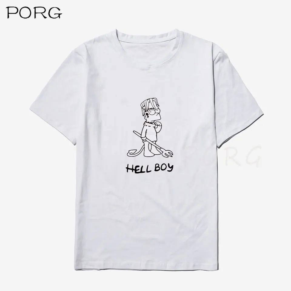 Lil Peep Mode Sjove T-shirts til Mænd T-Shirts, Casual Cool Hipster Mærke Harajuku Homme T-shirts til Mænd T-Shirts Uden Print