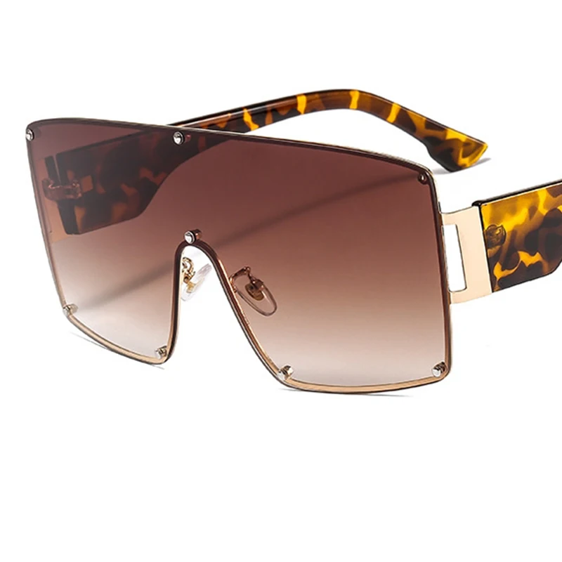 Pladsen overdimensionerede solbriller til kvinder mode uindfattede Brand Designer klare nuancer Solbriller Gradient Briller UV400