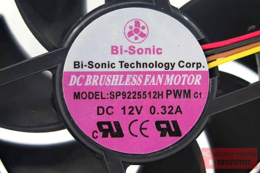 BI-SONIC 9025 SP922512H PWM 12V 0.32 EN 2 wire 4-leder ventilator