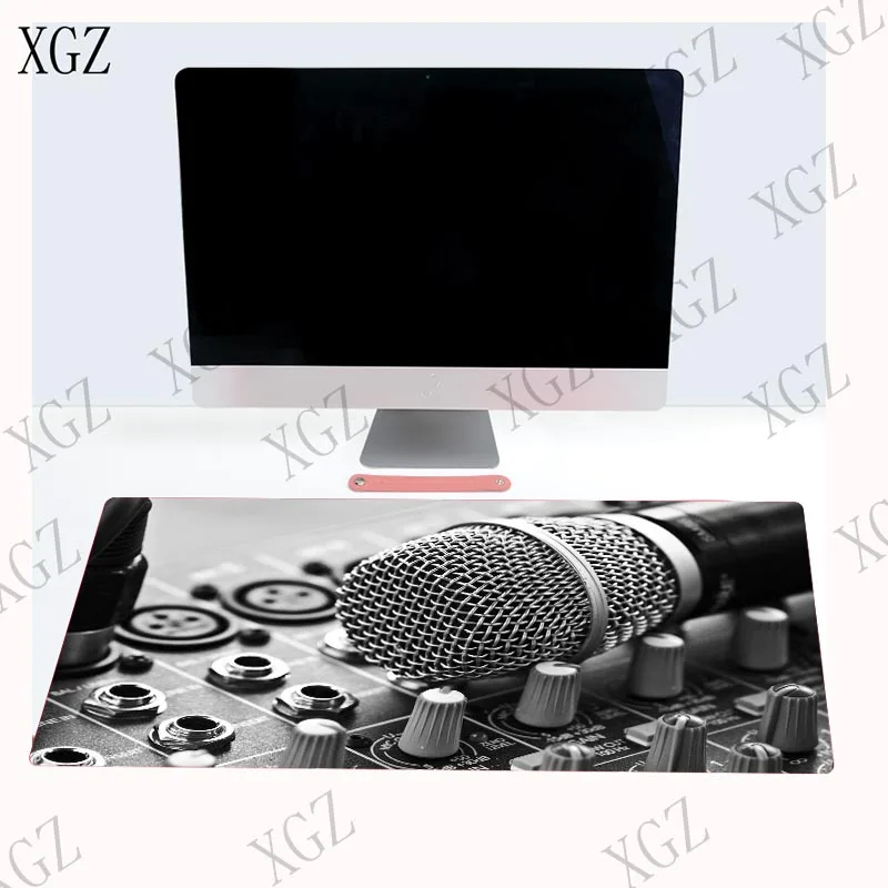 XGZ Cool DJ-Musik Kontrol Mikrofon Gaming Musemåtte, Bruser Mat Store Lock Kant Mouse Pad-Tastatur til Bærbar PC Muismat
