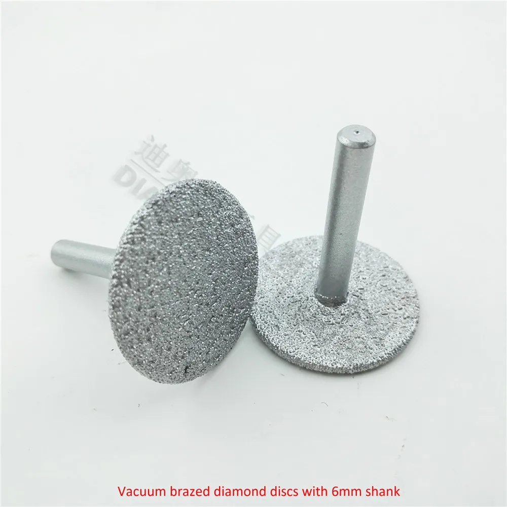 DIATOOL Dia35mm Vakuum loddede diamant skiver med 6 mm skaft til skæring, slibning og gravering diamant disc