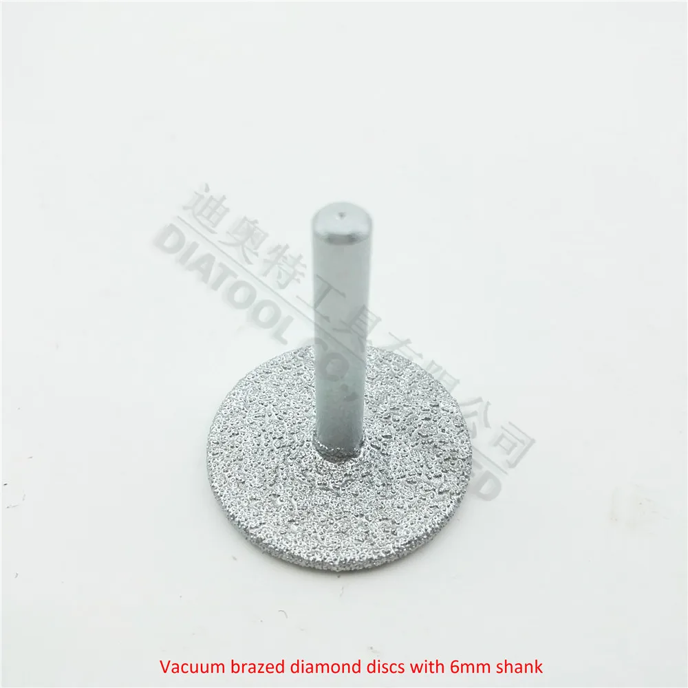 DIATOOL Dia35mm Vakuum loddede diamant skiver med 6 mm skaft til skæring, slibning og gravering diamant disc