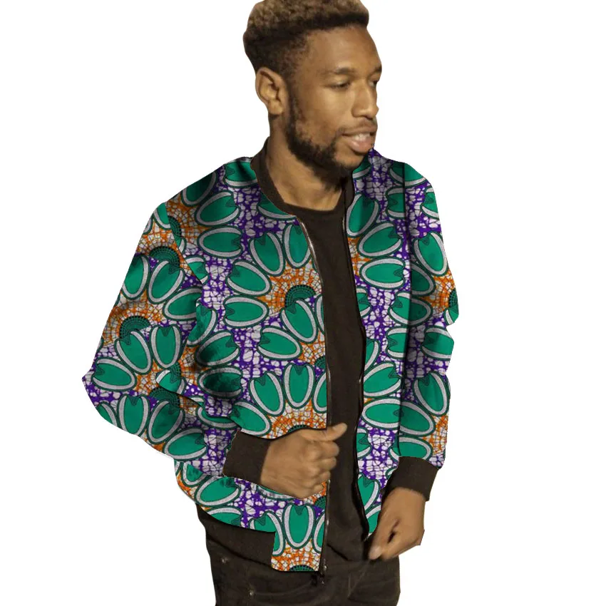 Afrikanske baseball-jakke for mænd, Ankara mode dashiki print jakker casual bombefly jakker skræddersyet tøj Afrika