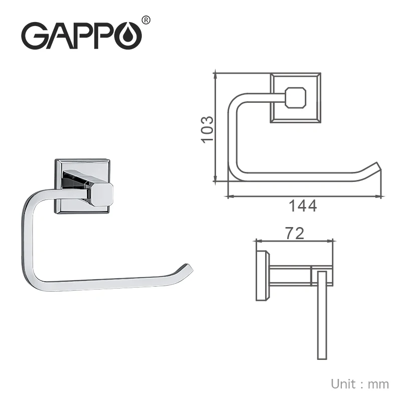 GAPPO Papir Indehavere messing køkkenrulleholder badeværelse tilbehør toiletpapir rulle papir indehaveren G3803-3