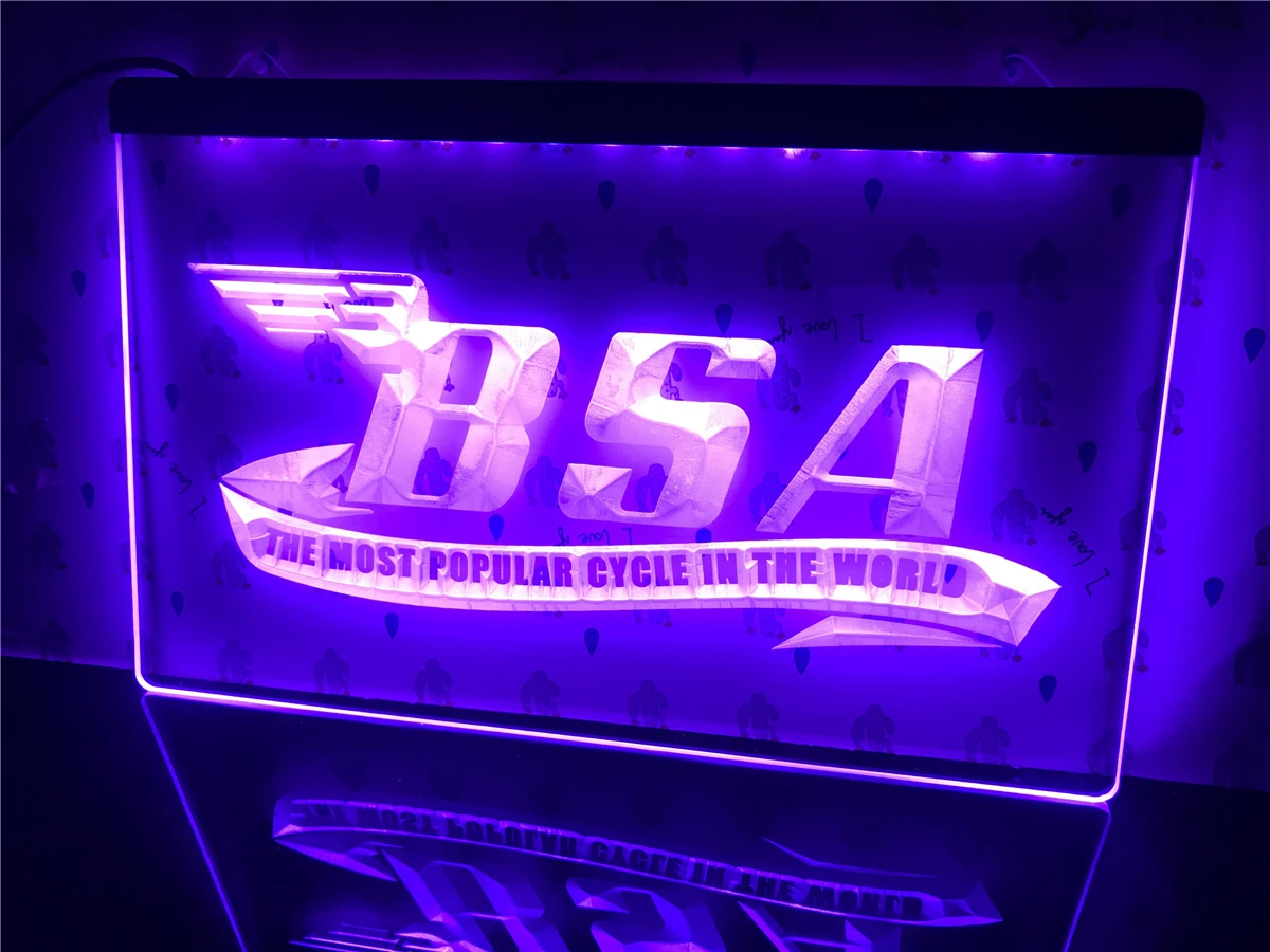 D209 - BSA Motorcykler Cyklus led Lys Tegn
