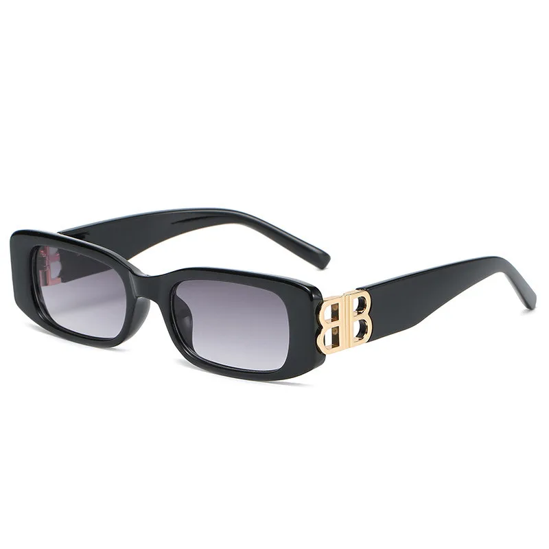 Ny Stil Classic Retro Solbriller Kvinder Små Firkantede Ramme Brev Sol Briller Damer Ocean Linse Solbriller Oculos UV400