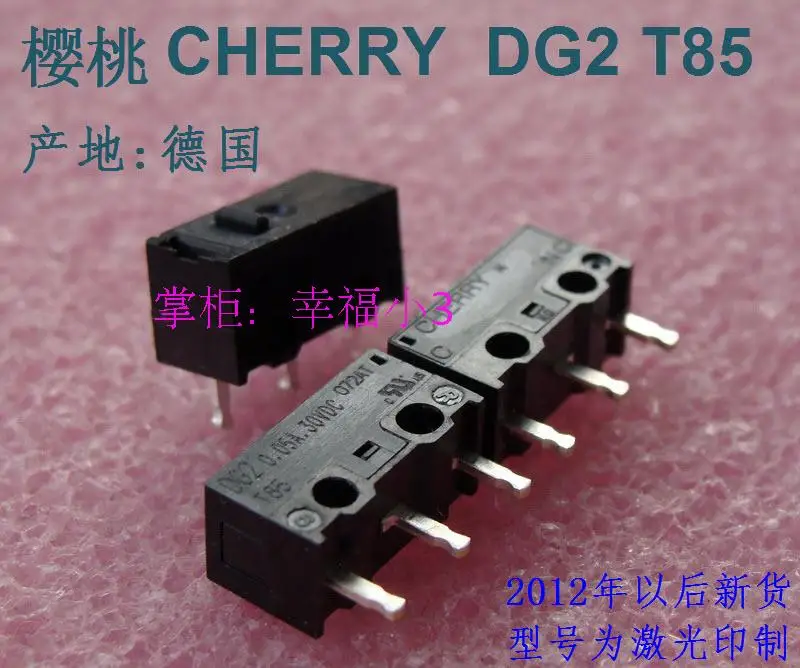 4stk/masse lavet i tysk CHERRY DG2 T85 sort prik mus micro switch museknap guld legering kontakter 0.74 N