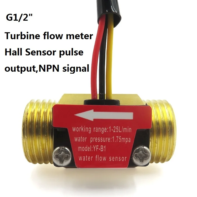YF-B1 Vand Flow Sensor G1/2 Puls Hall Flow Meter 1-25L/Min