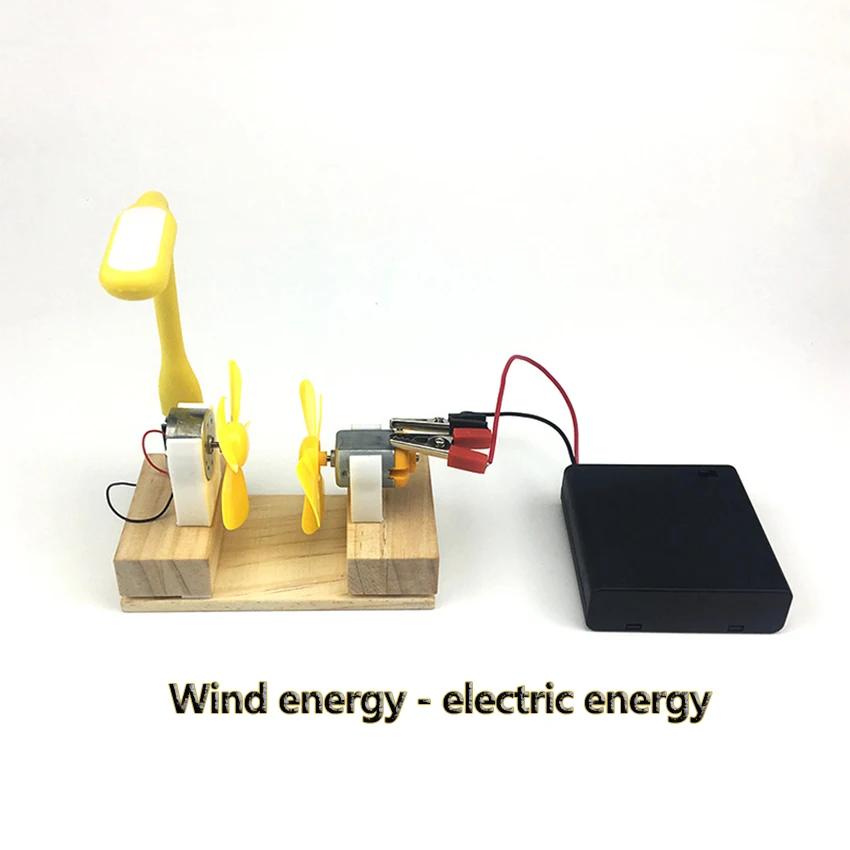 Elektrisk Generator Motor Energy Wind Turbine Power Mini Kids LED-Uddannelse DC-AC På Lager dropship