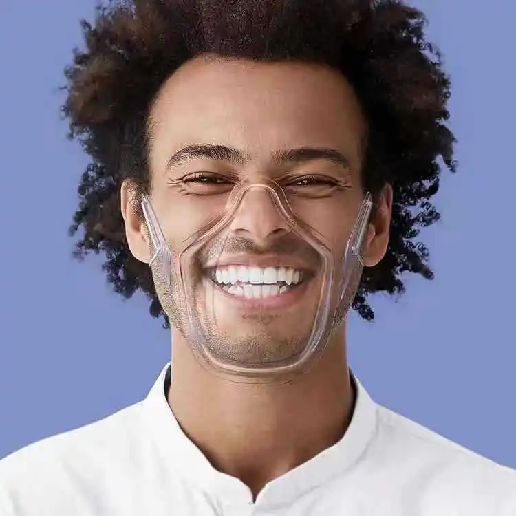 Anti-dug Anti-spyttende ansigtsmaske Genanvendelige Åndbar Gennemsigtigt PC Holdbar Munden Skjold PET-Plast Munden Masker
