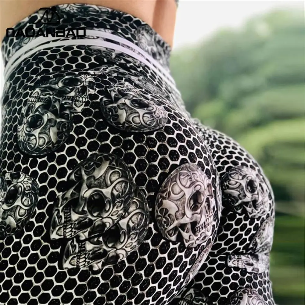 NADANBAO Hot Sell Kraniet Kvinder Yoga Leggings Sportslige Bukser Til Fitness 3D-Print honeycomb Workout Elastik, der Kører Legging