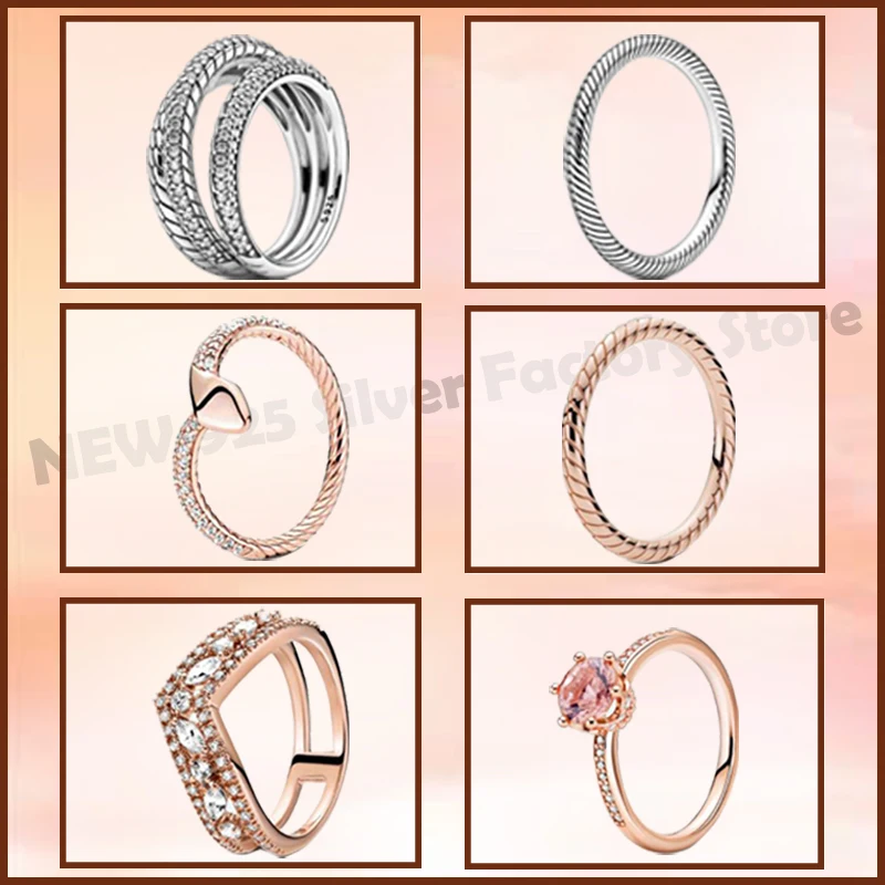 2020 Nye Efteråret 925 Sterling Sølv Ring Bane Slange Kæde Mønster Ring Crown Ringe Kvinder Engagement Jubilæum Smykker