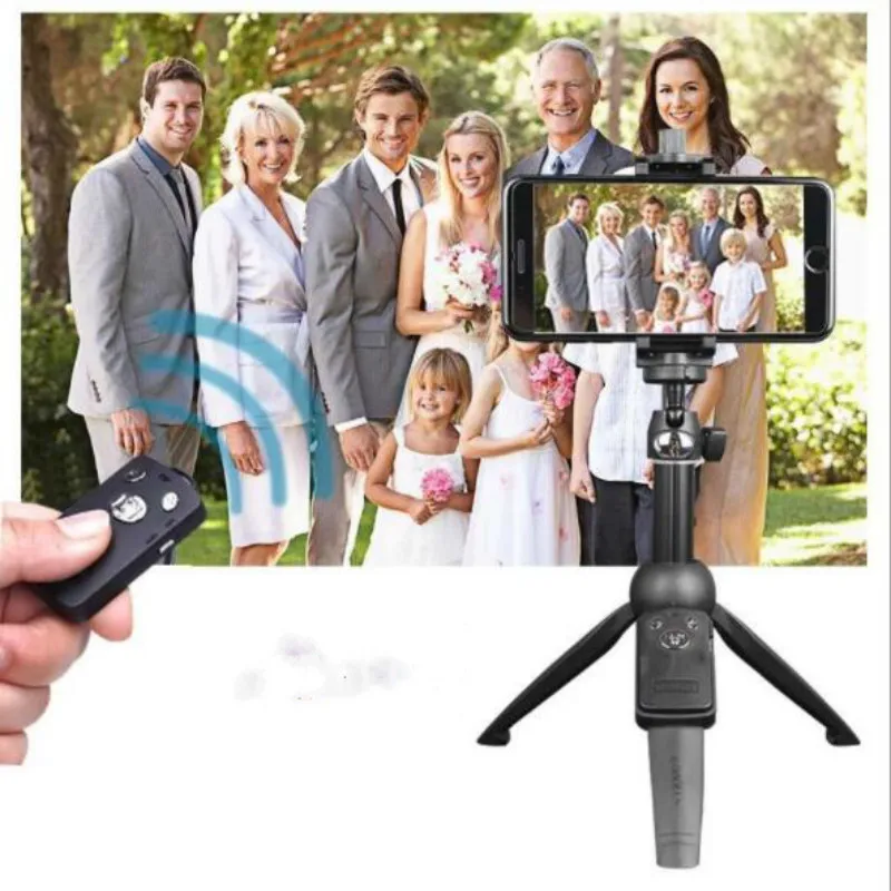 Trådløs Bluetooth-Selfie Stick Bærbare Sammenklappelige Stativ Håndholdte monopod Til iPhone XR Samsung Gopro Hero 7 6 Yi Cam