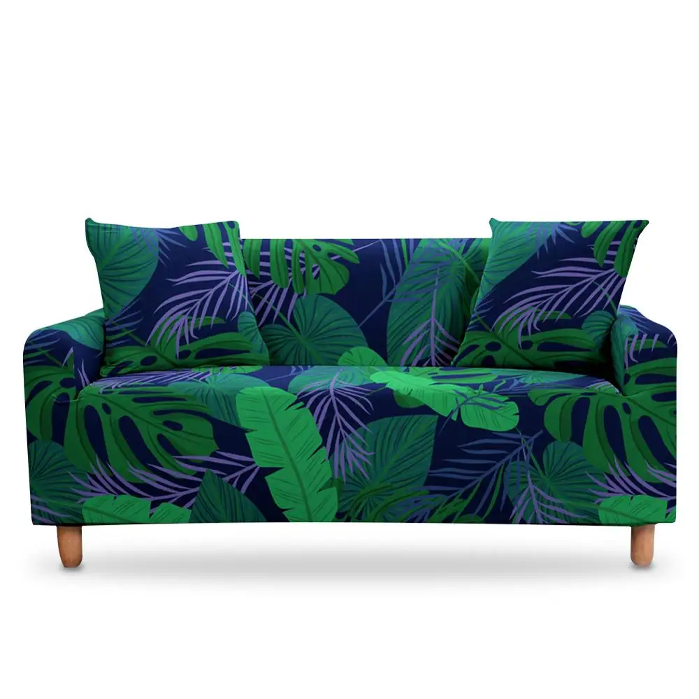 Mandala Blomst Elastisk Sofa Dække Tropic Blade Lænestol Stol Slipcovers 3 Seaters Strække Sofaen Cover til stuen