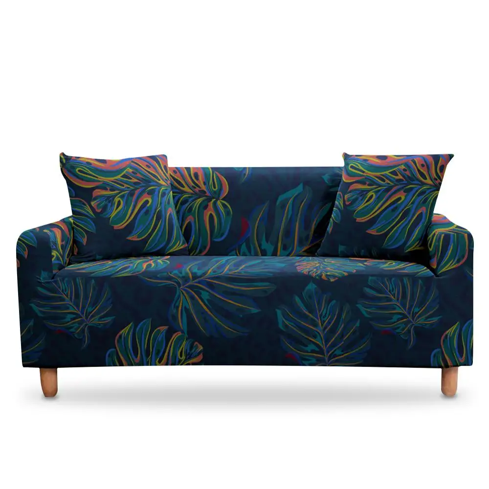 Mandala Blomst Elastisk Sofa Dække Tropic Blade Lænestol Stol Slipcovers 3 Seaters Strække Sofaen Cover til stuen