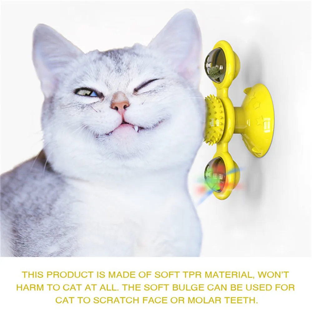 Sjove Katteurt Vindue Cat Toy Vindmølle til Katte Legetøj Puslespil Uddannelse Af Interaktive Cat Toy Bolden Plys Killing Massage Forsyninger