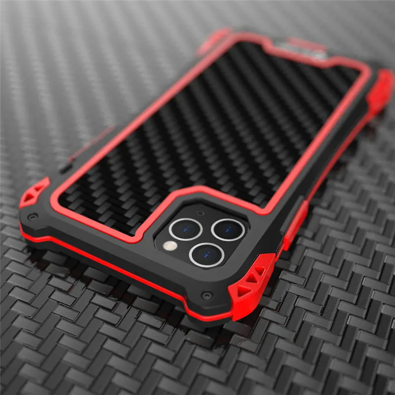 AMIRA Liv Vandtæt, Stødsikker Mobiltelefon Case For iPhone 11 iPhone-11 Pro/Max-Carbon-fiber Dækker Heavy Duty Hybrid Robust Rustning